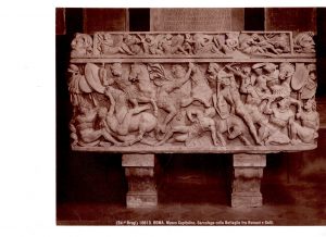 Brogi 16613 ROMA Museo Capitolino Sarcofago colla Battaglia fra Romani e Galli