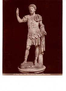 Brogi 16641 ROMA Museo Capitolino Marco Aurelio armato statua in marmo
