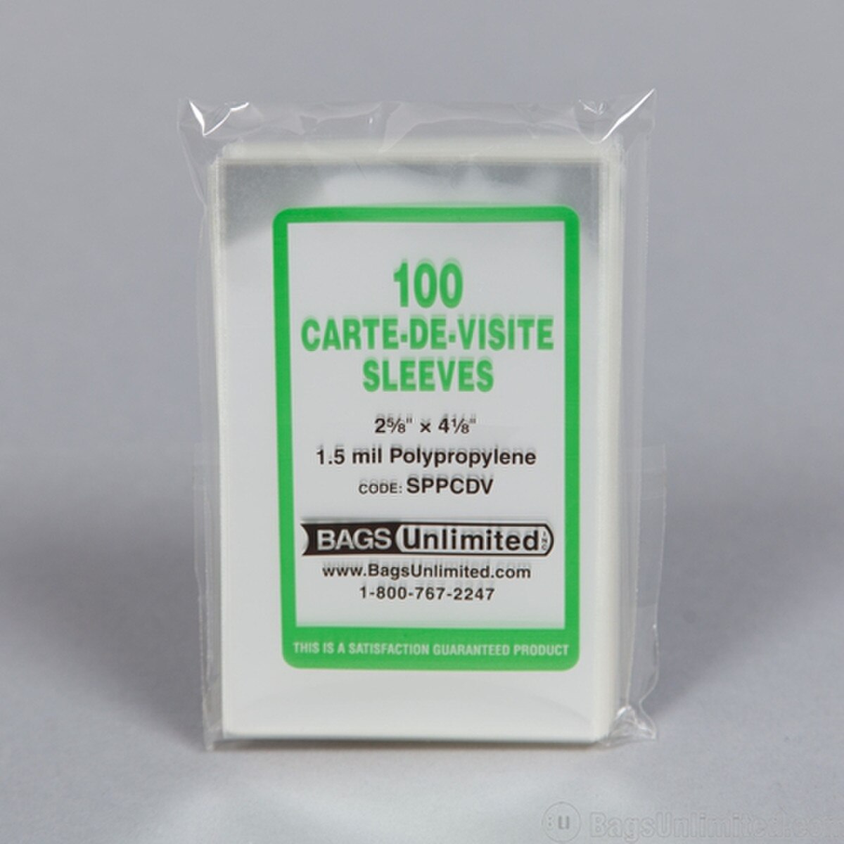 Buste singole per Cartes de Visite in polipropilene